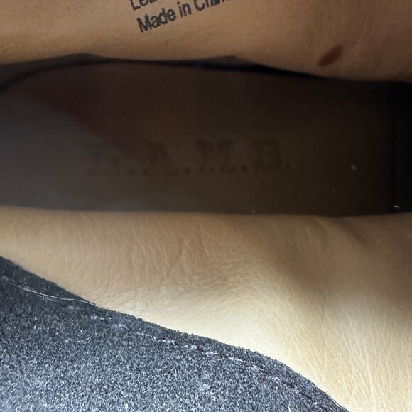 L.A.M.B‎ Pier Booties Suede Shearling Platform Boots High Heels Brown Size US 8 - Picture 14 of 14